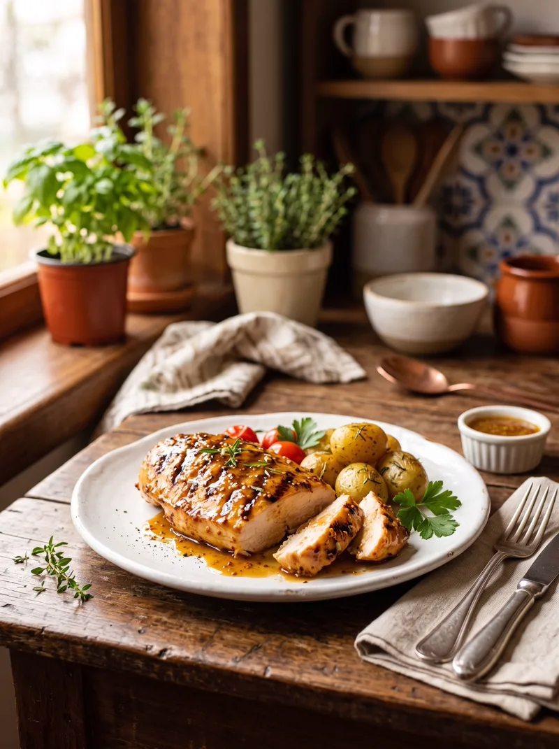 Frango ao Molho de Mostarda feito na Air Fryer