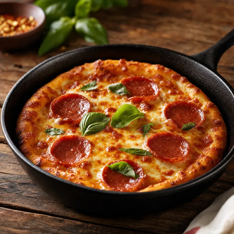 Pizza de Frigideira feita na Air Fryer